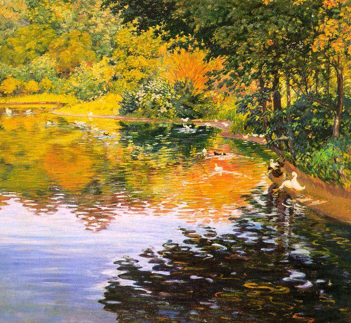 Kate Clark Mill Pond France oil painting art